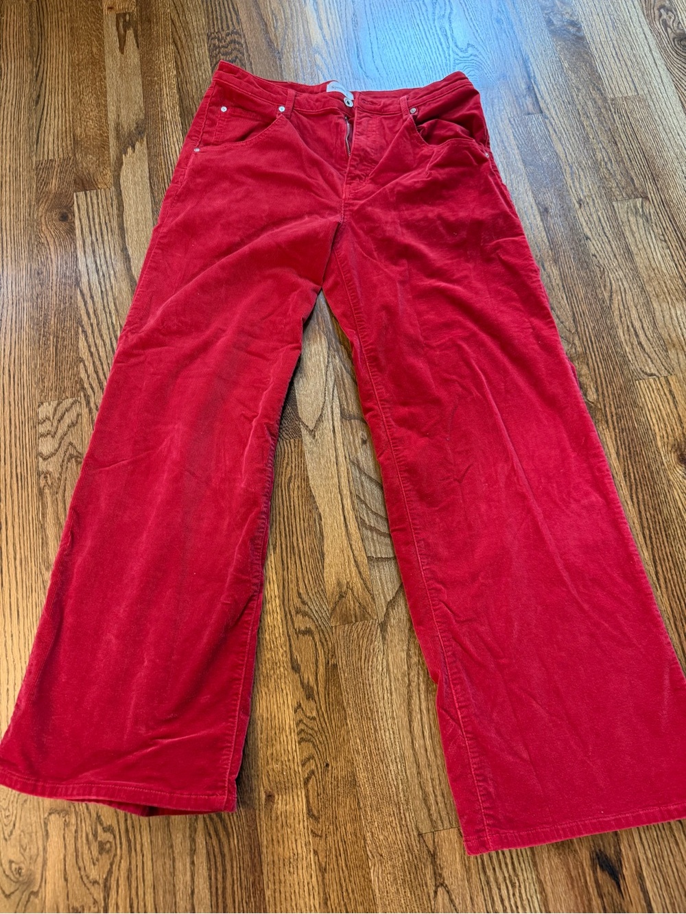 Special A Ladies’ Wide-Leg Red Corduroy Pants 31”inseam, 30” waist